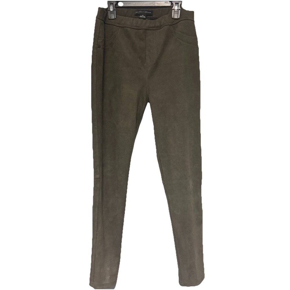 Sanctuary x Anthropologie Runway Faux Suede Stretch Brown Leggings Size M‎